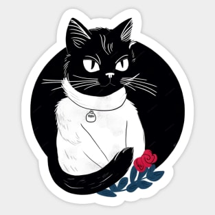 Cozy Lady Cat Sticker